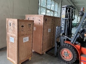 Delivery DCCZ7-10 roasting machine to Lagos