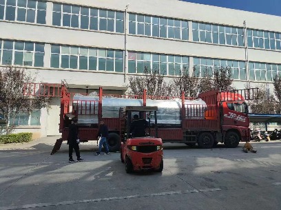 8 meter continuous production line delivery to customer for roasting cashew 600kg/h