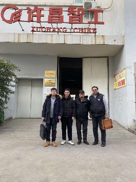Iran customs visit our factory test 8 meters continuous roasting line