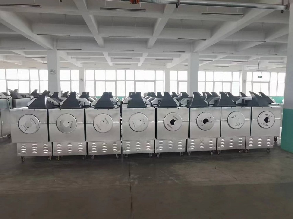 The advantage of the electromagnetic cargo stir-roastng machine