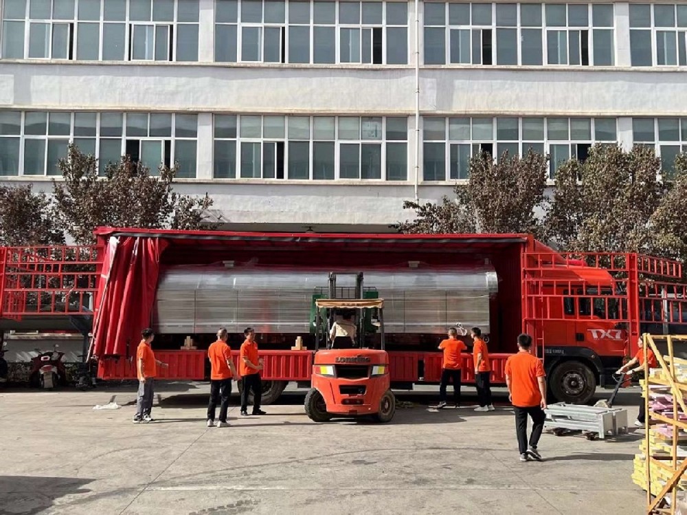 8 meters fried goods assembly line loading and delivery